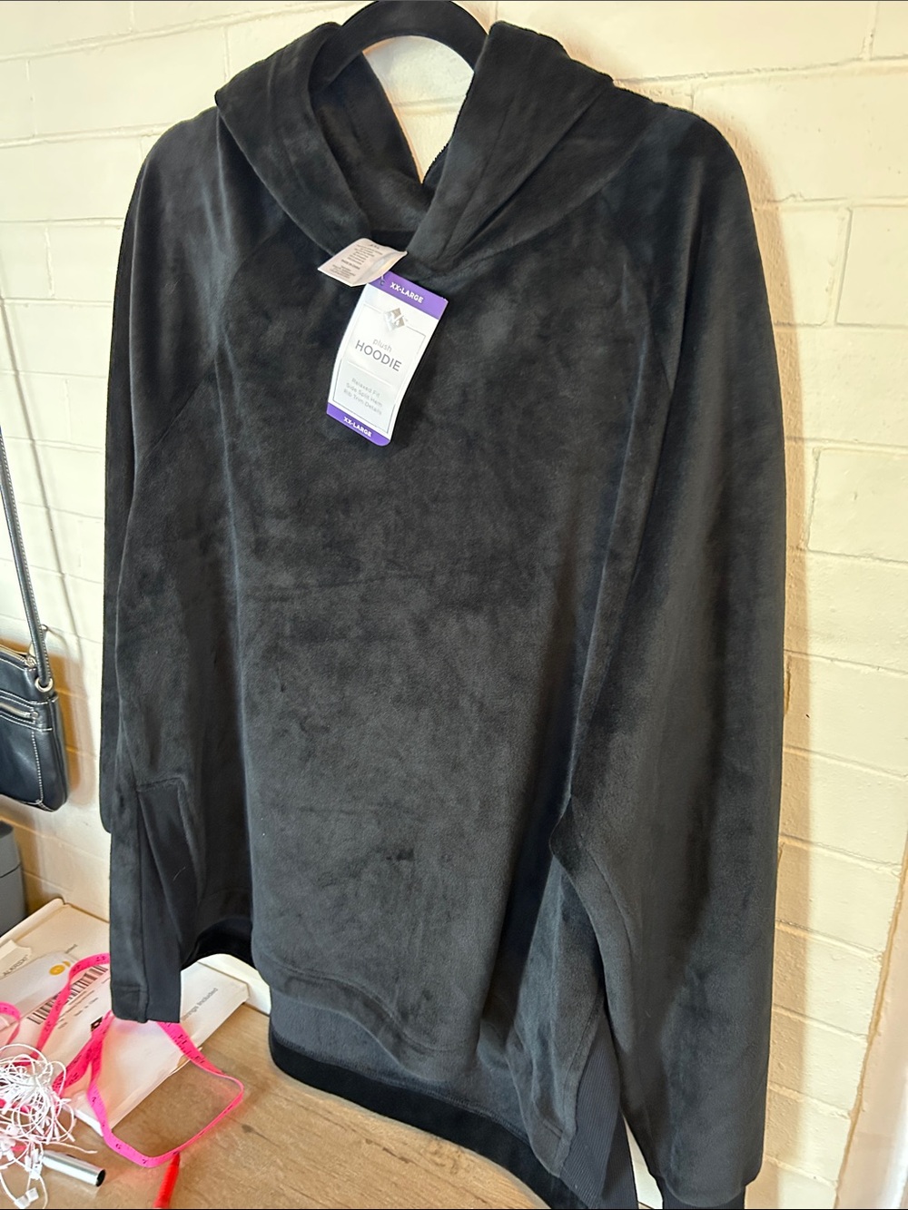 Members Mark Black Plush Hoodie